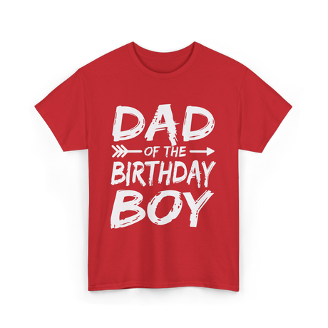 Dad of the Birthday Boy Party T-Shirt - Red