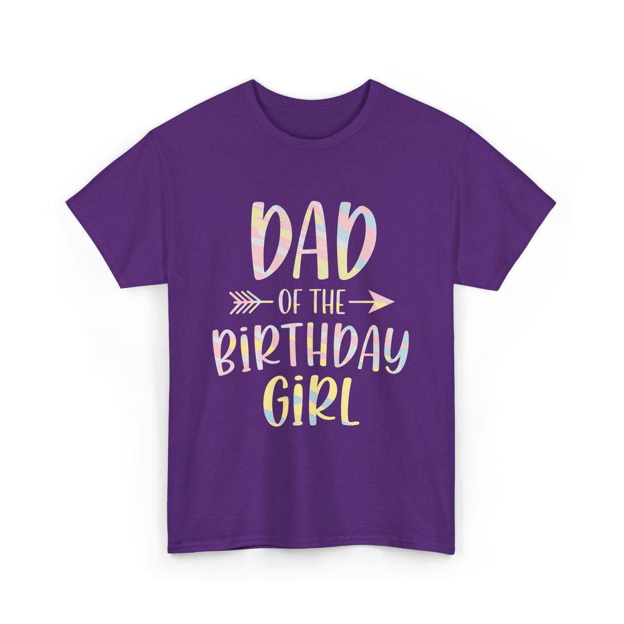 Dad of the Birthday Girl Birthday T-Shirt - Purple