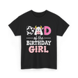 Dad of The Birthday Girl Cow T-Shirt - Black