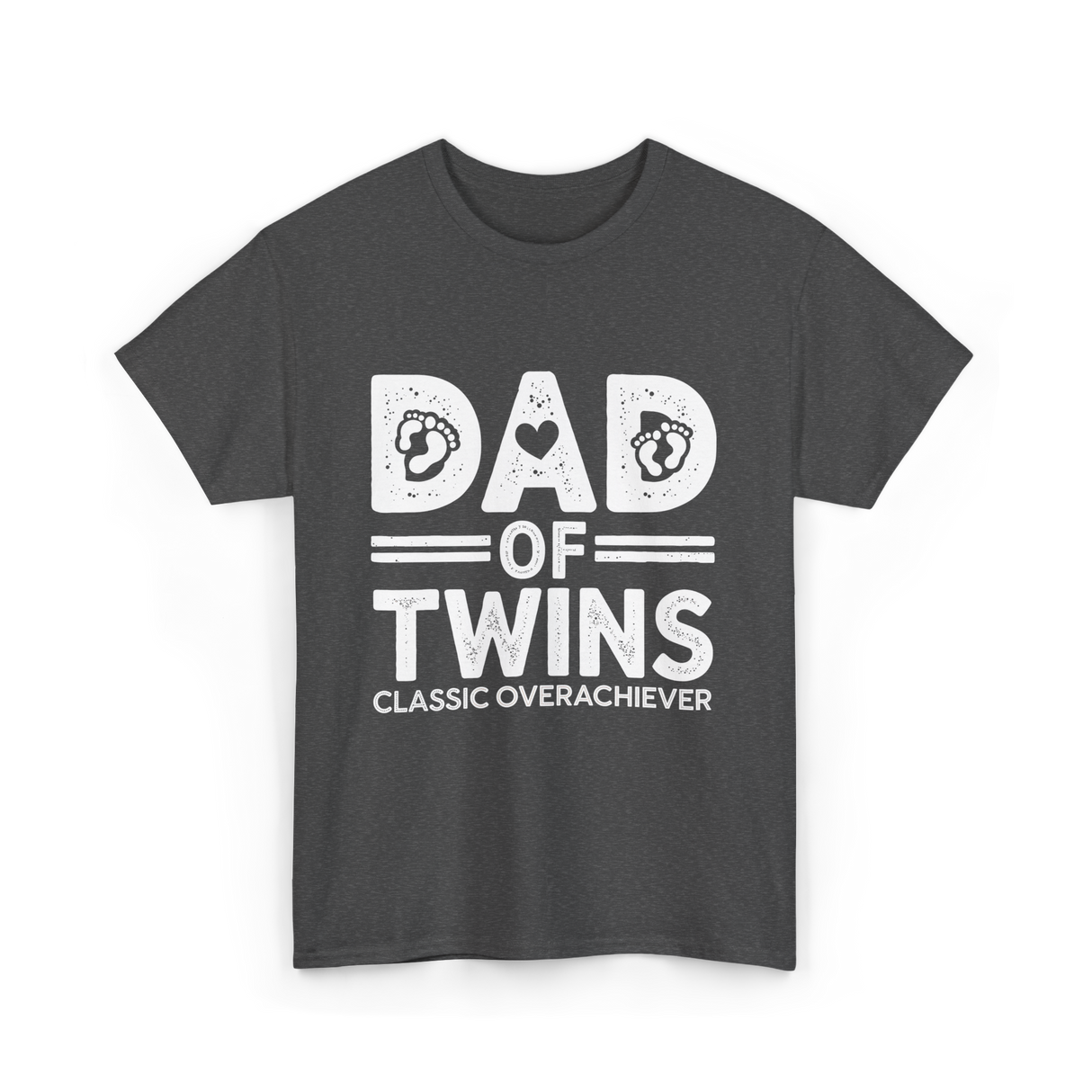 Dad of Twins Classic Overachiever T-Shirt - Dark Heather