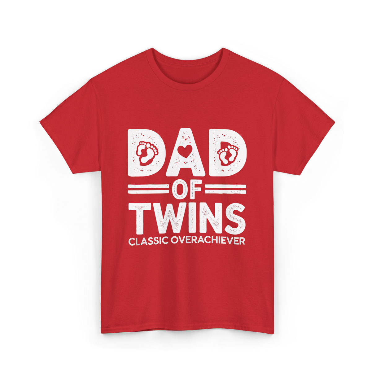 Dad of Twins Classic Overachiever T-Shirt - Red