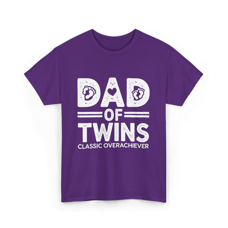 Dad of Twins Classic Overachiever T-Shirt - Purple