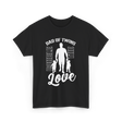 Dad Of Twins Double Love Twins T-Shirt - Black