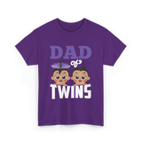 Dad of Twins Family Twins T-Shirt - Purple