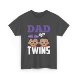 Dad of Twins Family Twins T-Shirt - Dark Heather