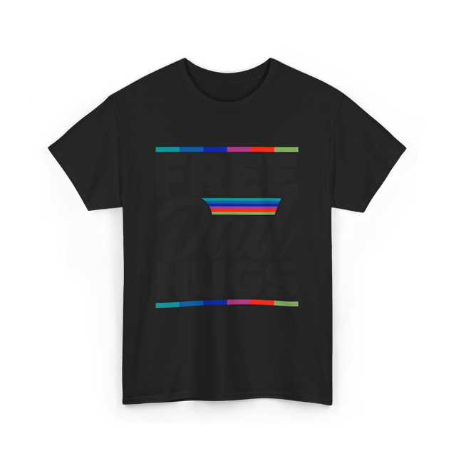 Dad Rainbow Pride Lgbtq T-Shirt - Black