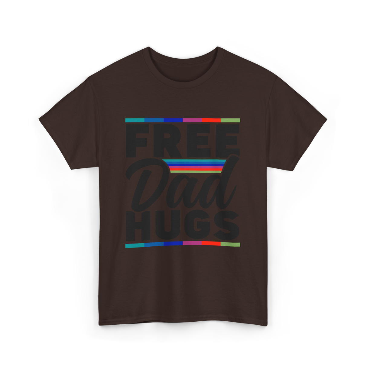 Dad Rainbow Pride Lgbtq T-Shirt - Dark Chocolate