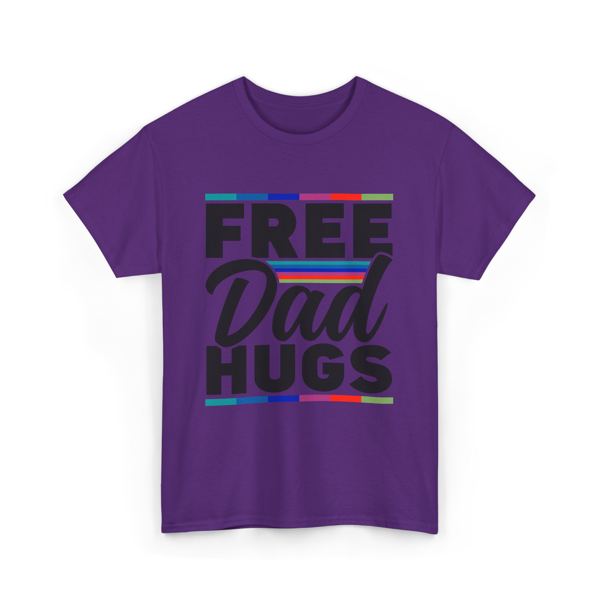 Dad Rainbow Pride Lgbtq T-Shirt - Purple