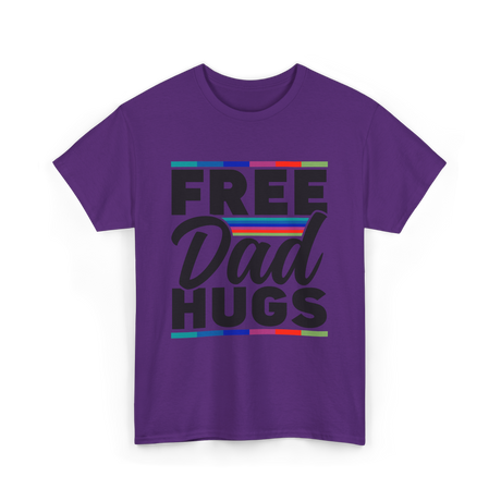 Dad Rainbow Pride Lgbtq T-Shirt - Purple