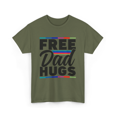 Dad Rainbow Pride Lgbtq T-Shirt - Military Green