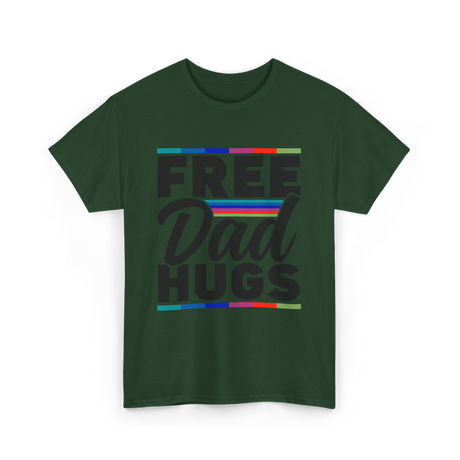 Dad Rainbow Pride Lgbtq T-Shirt - Forest Green