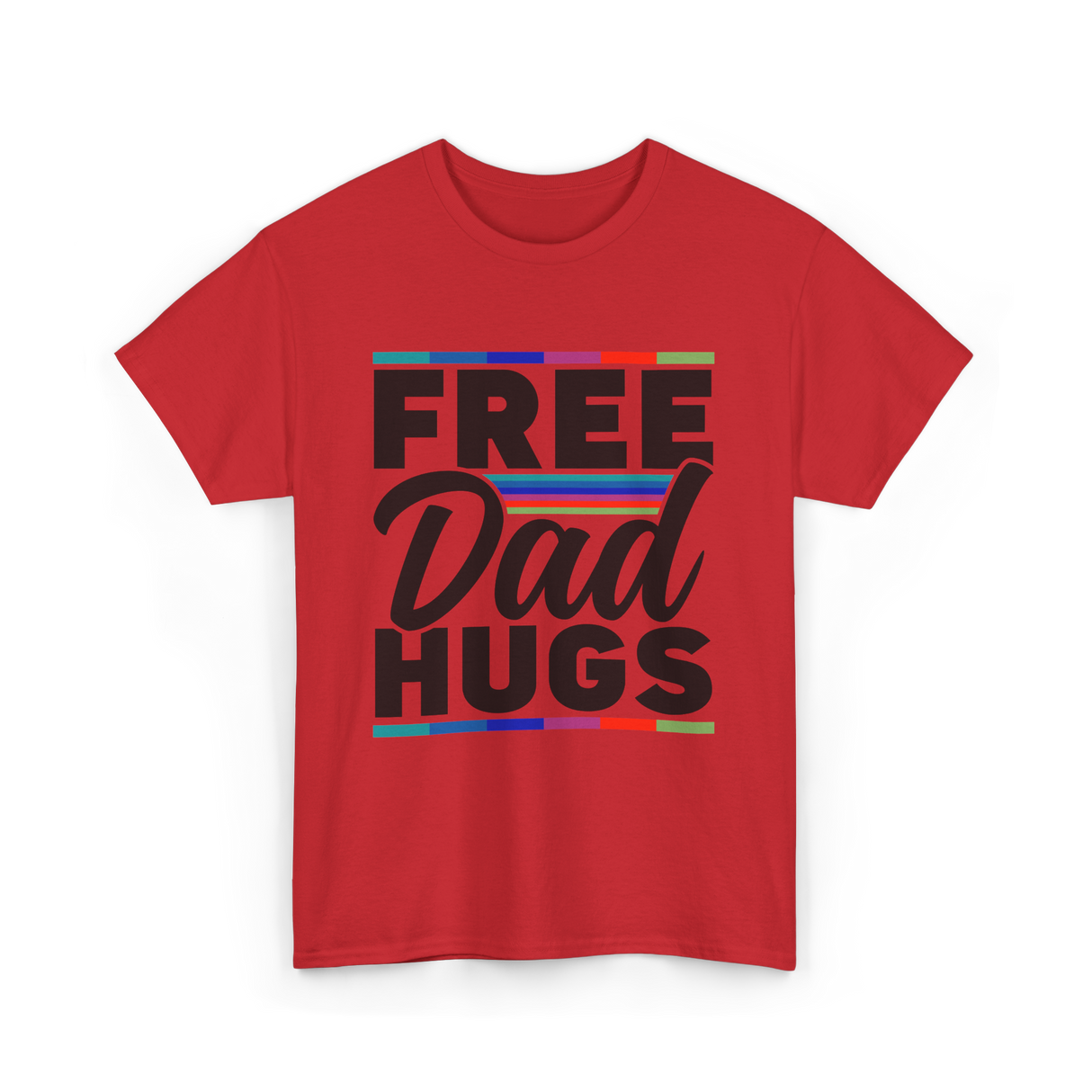 Dad Rainbow Pride Lgbtq T-Shirt - Red