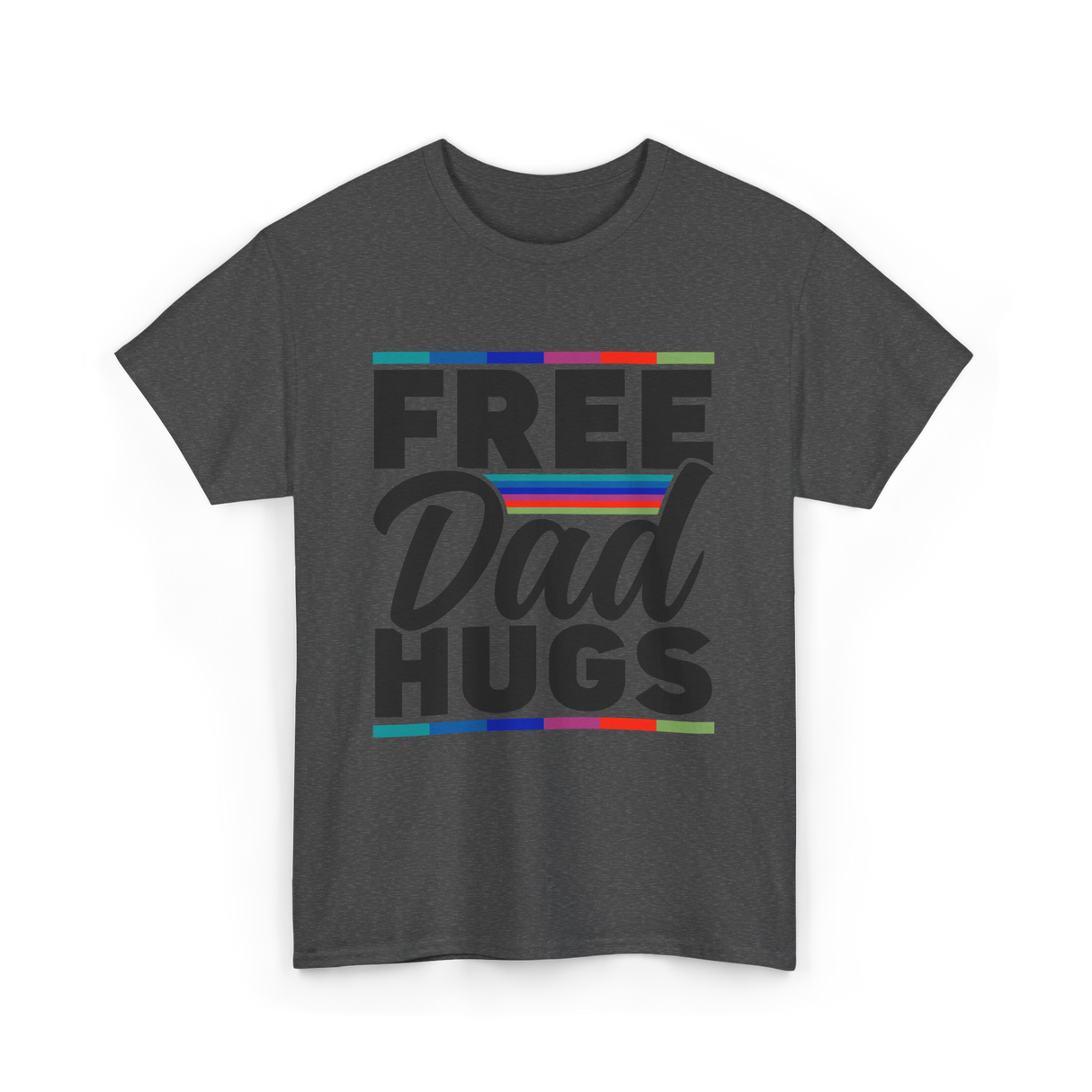 Dad Rainbow Pride Lgbtq T-Shirt - Dark Heather