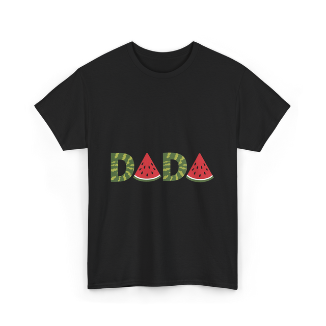 Dada Watermelon Fruit Dad T-Shirt - Black