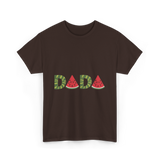 Dada Watermelon Fruit Dad T-Shirt - Dark Chocolate