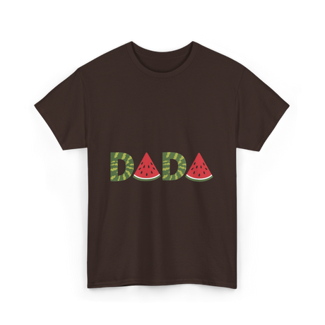 Dada Watermelon Fruit Dad T-Shirt - Dark Chocolate