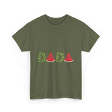 Dada Watermelon Fruit Dad T-Shirt - Military Green