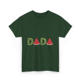 Dada Watermelon Fruit Dad T-Shirt - Forest Green