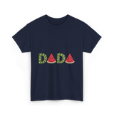 Dada Watermelon Fruit Dad T-Shirt - Navy