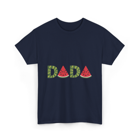 Dada Watermelon Fruit Dad T-Shirt - Navy