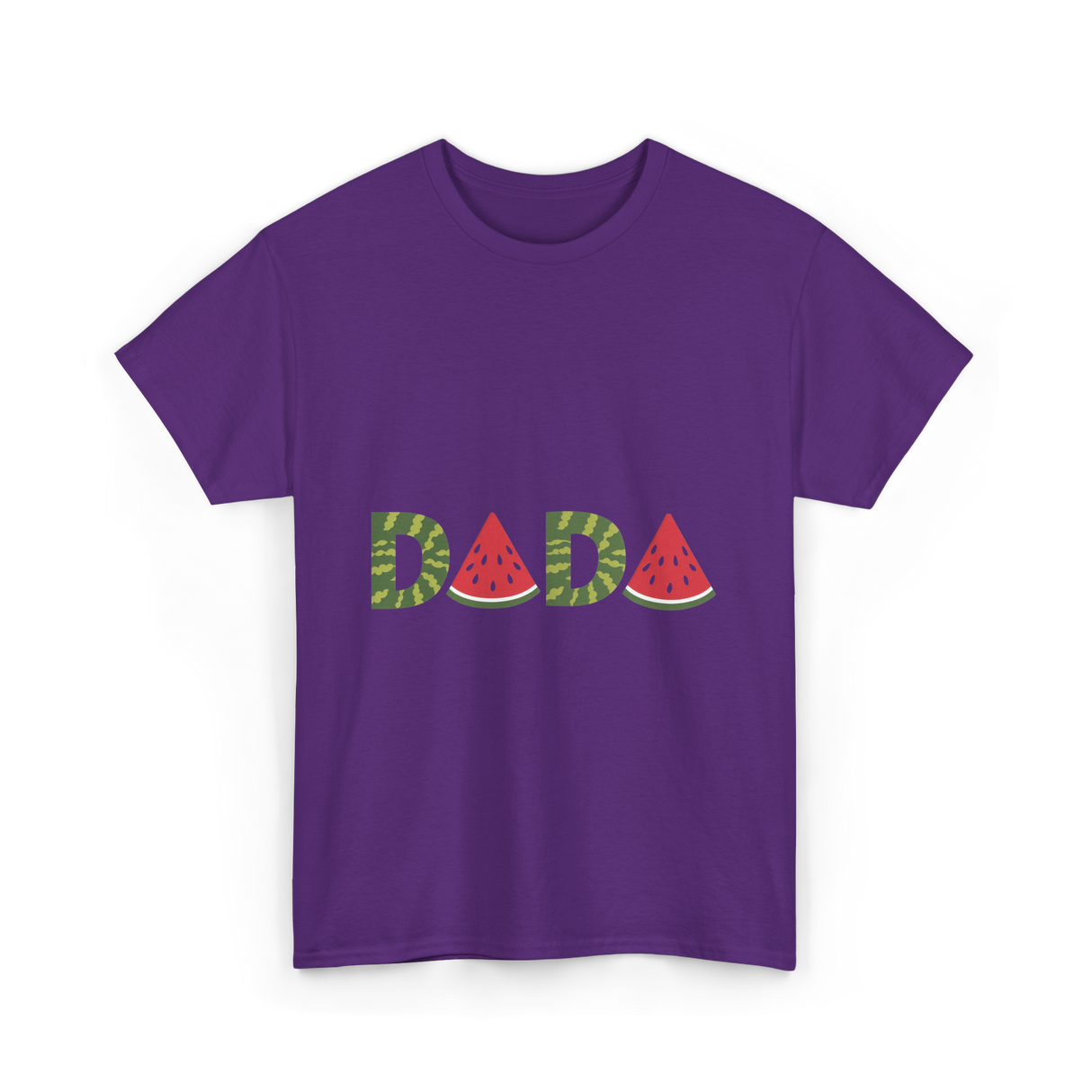 Dada Watermelon Fruit Dad T-Shirt - Purple