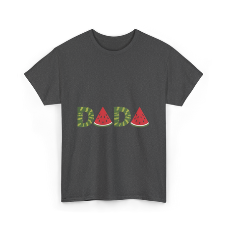 Dada Watermelon Fruit Dad T-Shirt - Dark Heather