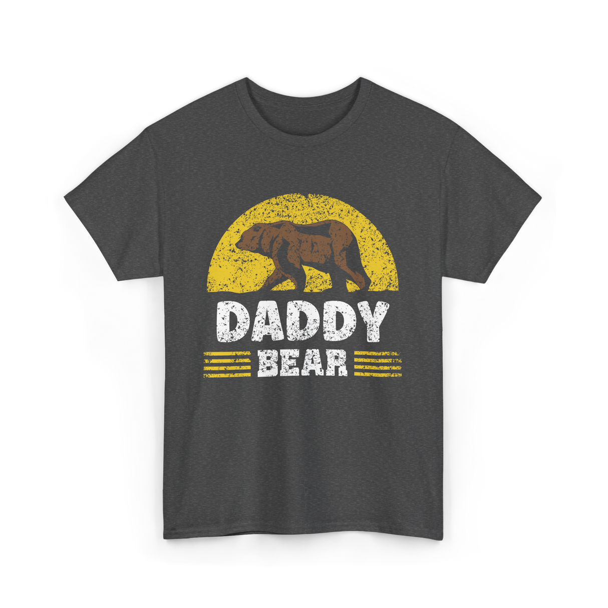 Daddy Bear Animal Bear Dad T-Shirt - Dark Heather