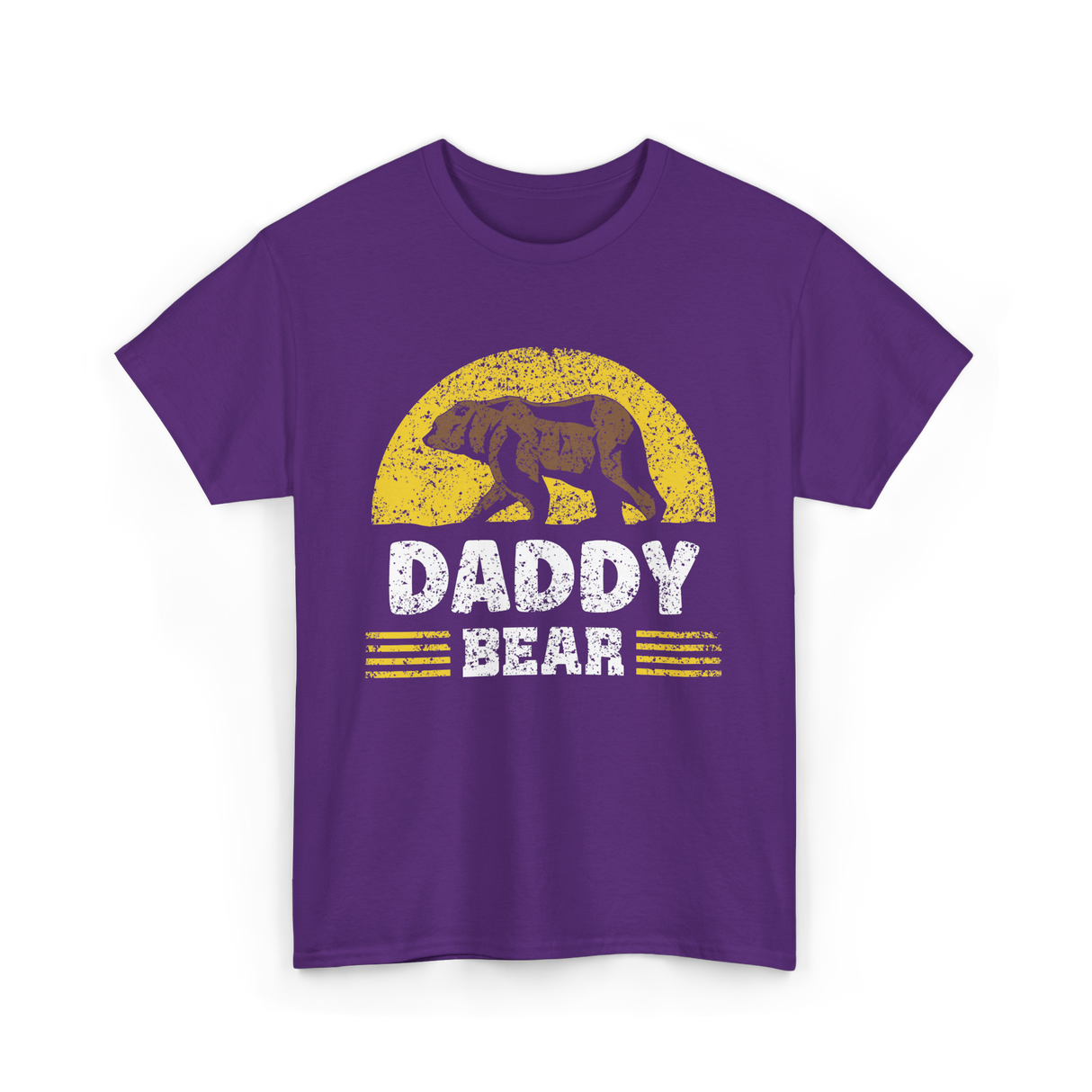 Daddy Bear Animal Bear Dad T-Shirt - Purple