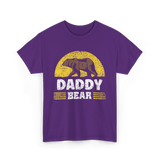 Daddy Bear Animal Bear Dad T-Shirt - Purple