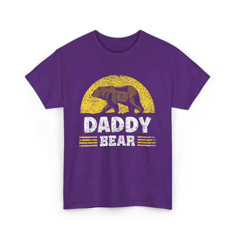 Daddy Bear Animal Bear Dad T-Shirt - Purple