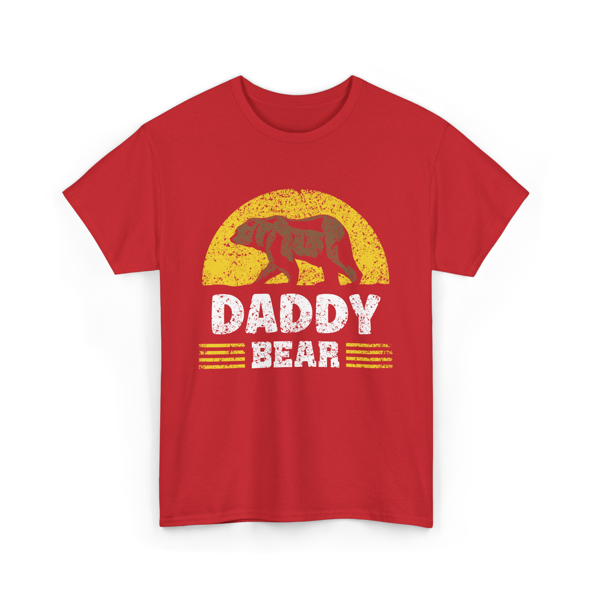 Daddy Bear Animal Bear Dad T-Shirt - Red