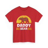 Daddy Bear Animal Bear Dad T-Shirt - Red