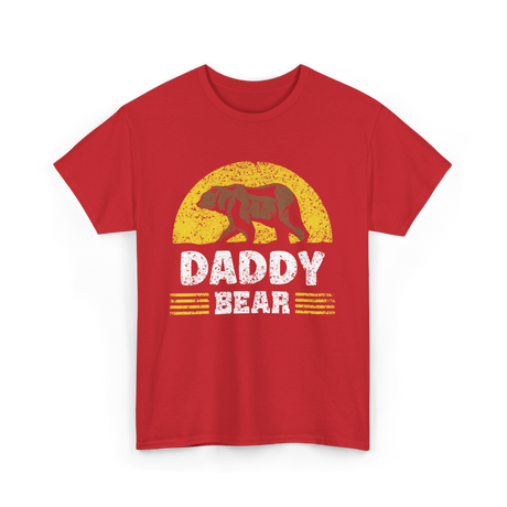 Daddy Bear Animal Bear Dad T-Shirt - Red