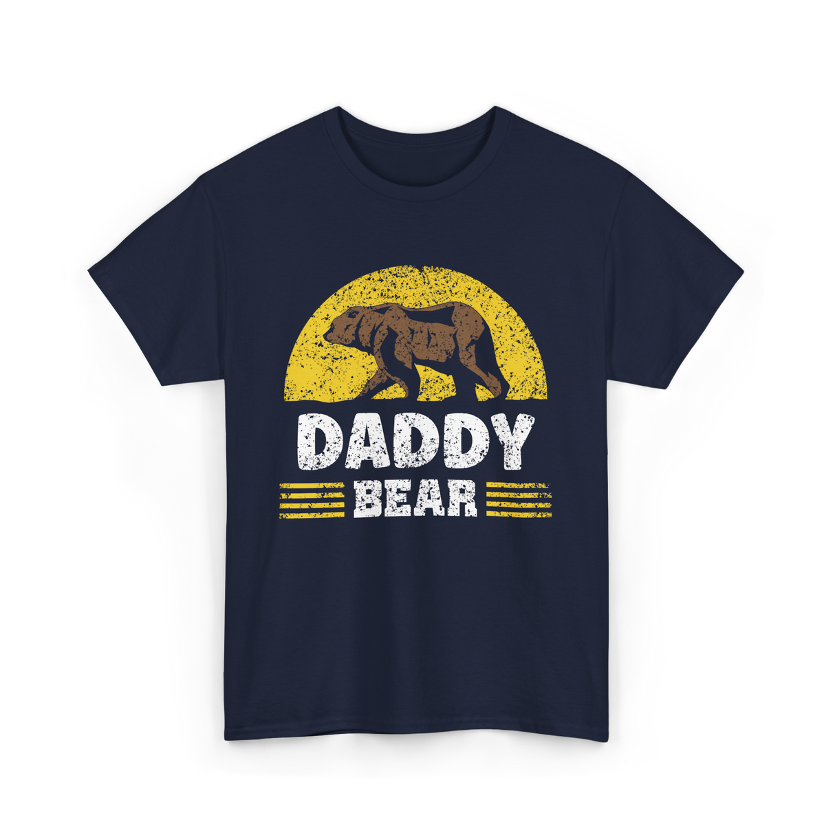 Daddy Bear Animal Bear Dad T-Shirt - Navy