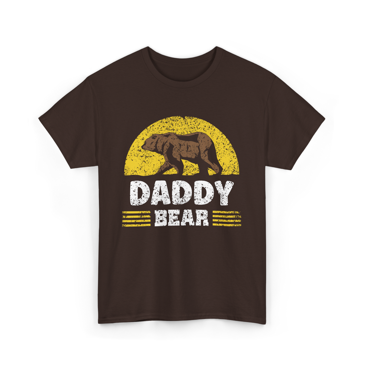 Daddy Bear Animal Bear Dad T-Shirt - Dark Chocolate