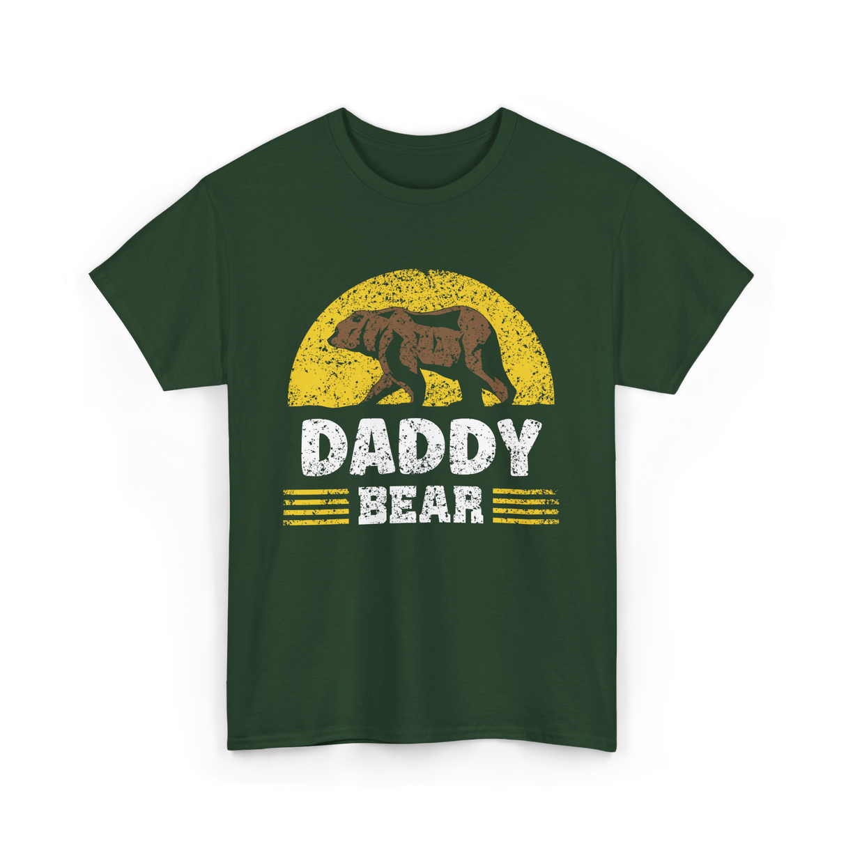 Daddy Bear Animal Bear Dad T-Shirt - Forest Green