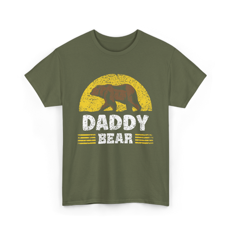 Daddy Bear Animal Bear Dad T-Shirt - Military Green