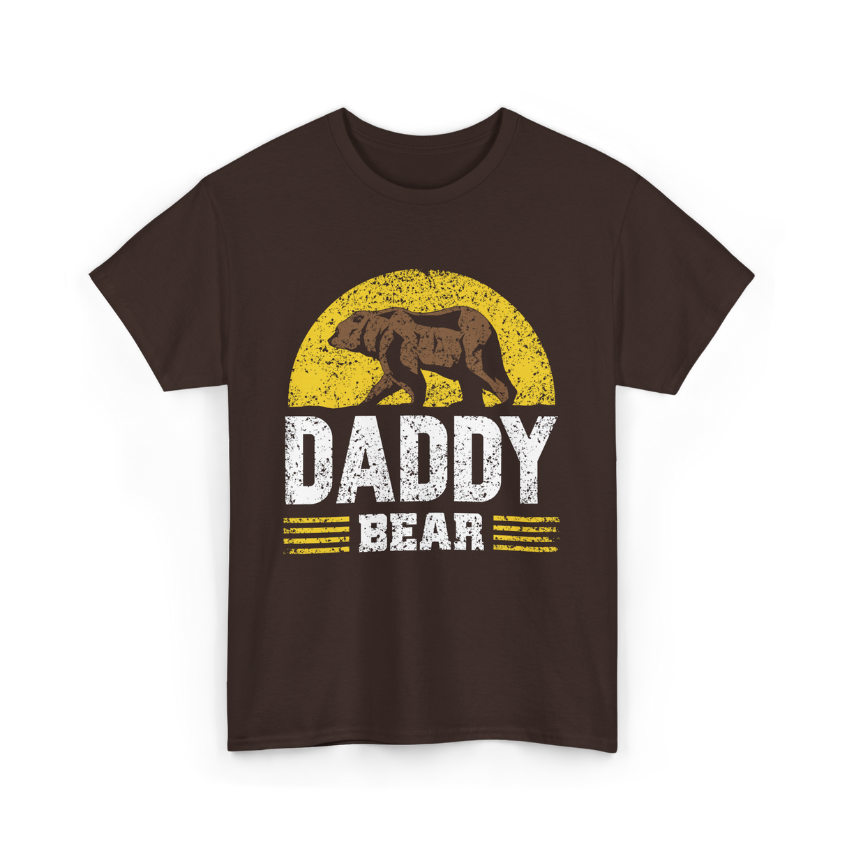 Daddy Bear Animal Dad T-Shirt - Dark Chocolate