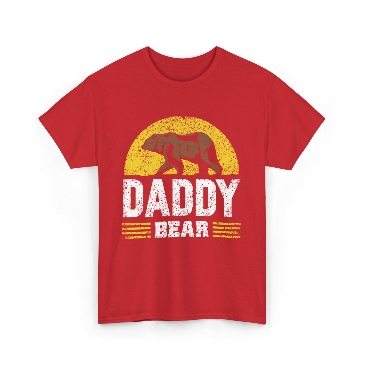 Daddy Bear Animal Dad T-Shirt - Red