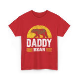 Daddy Bear Animal Dad T-Shirt - Red