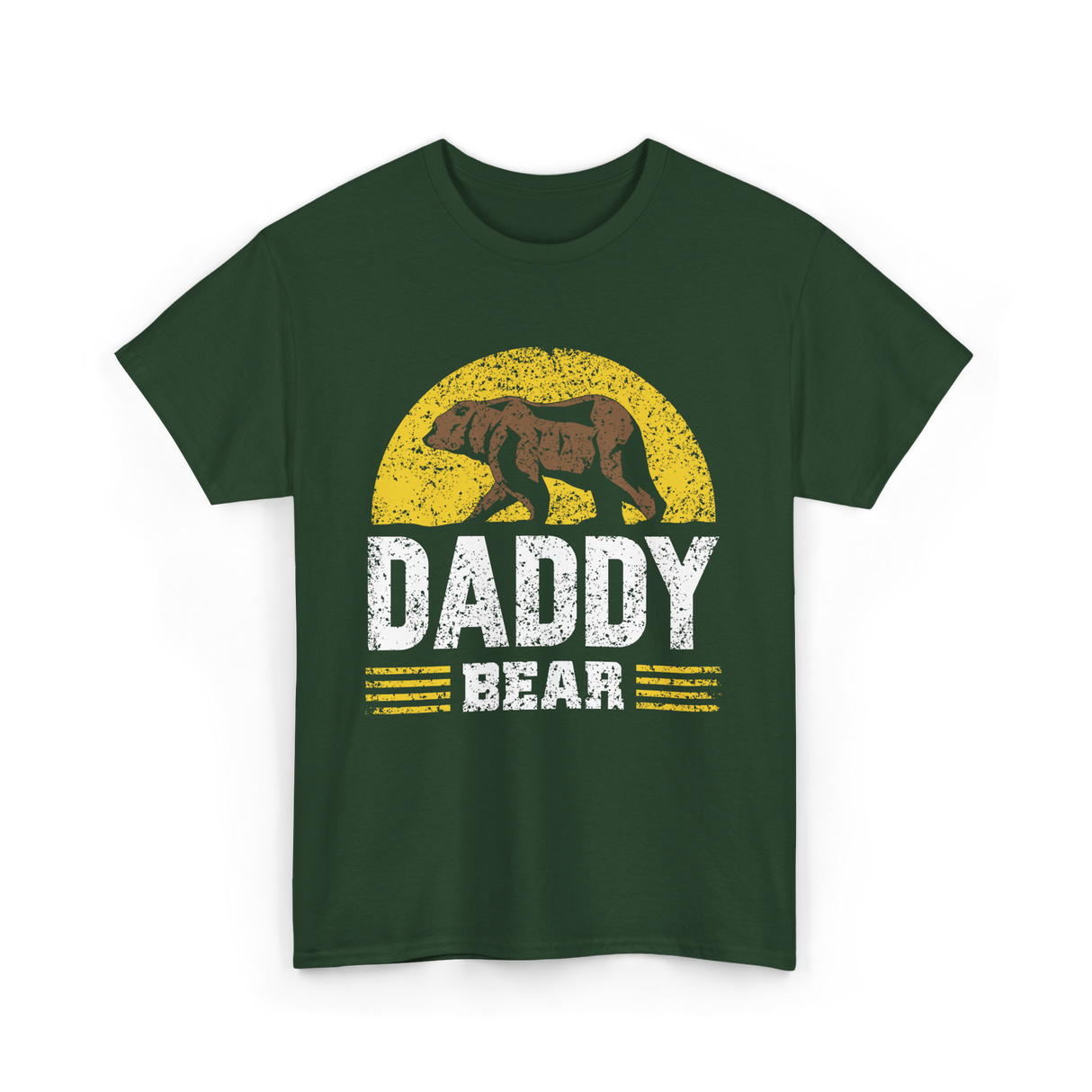 Daddy Bear Animal Dad T-Shirt - Forest Green