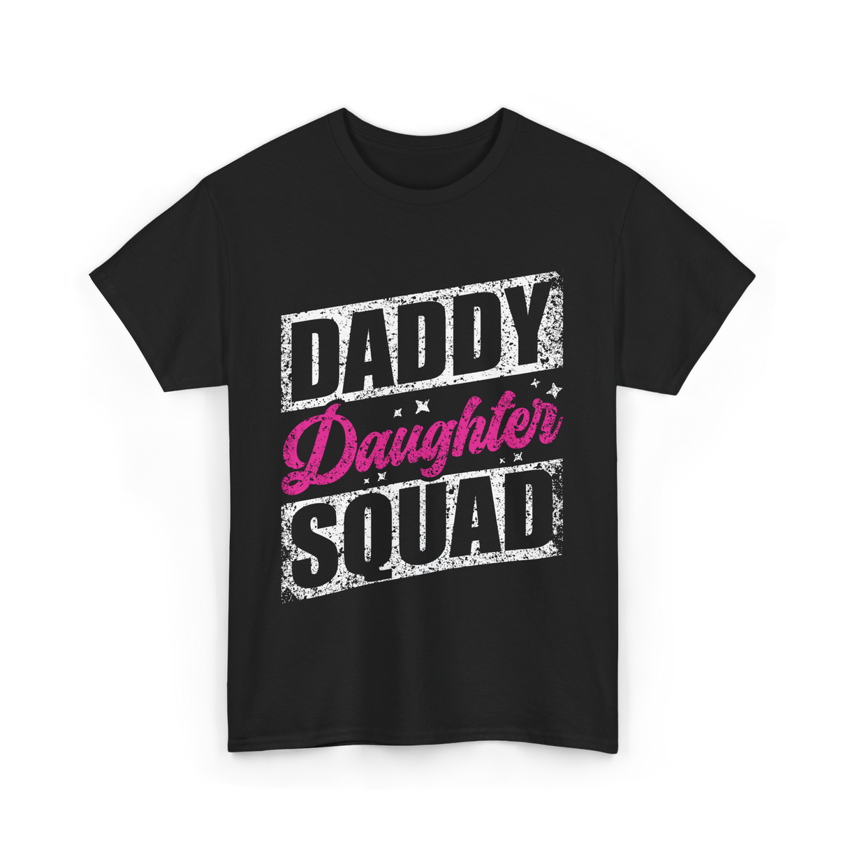 Daddy Daughter Squad Daughter Dad T-Shirt - Black