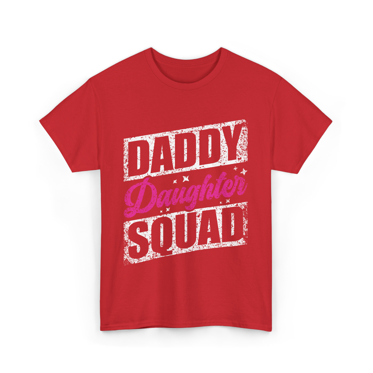 Daddy Daughter Squad Daughter Dad T-Shirt - Red