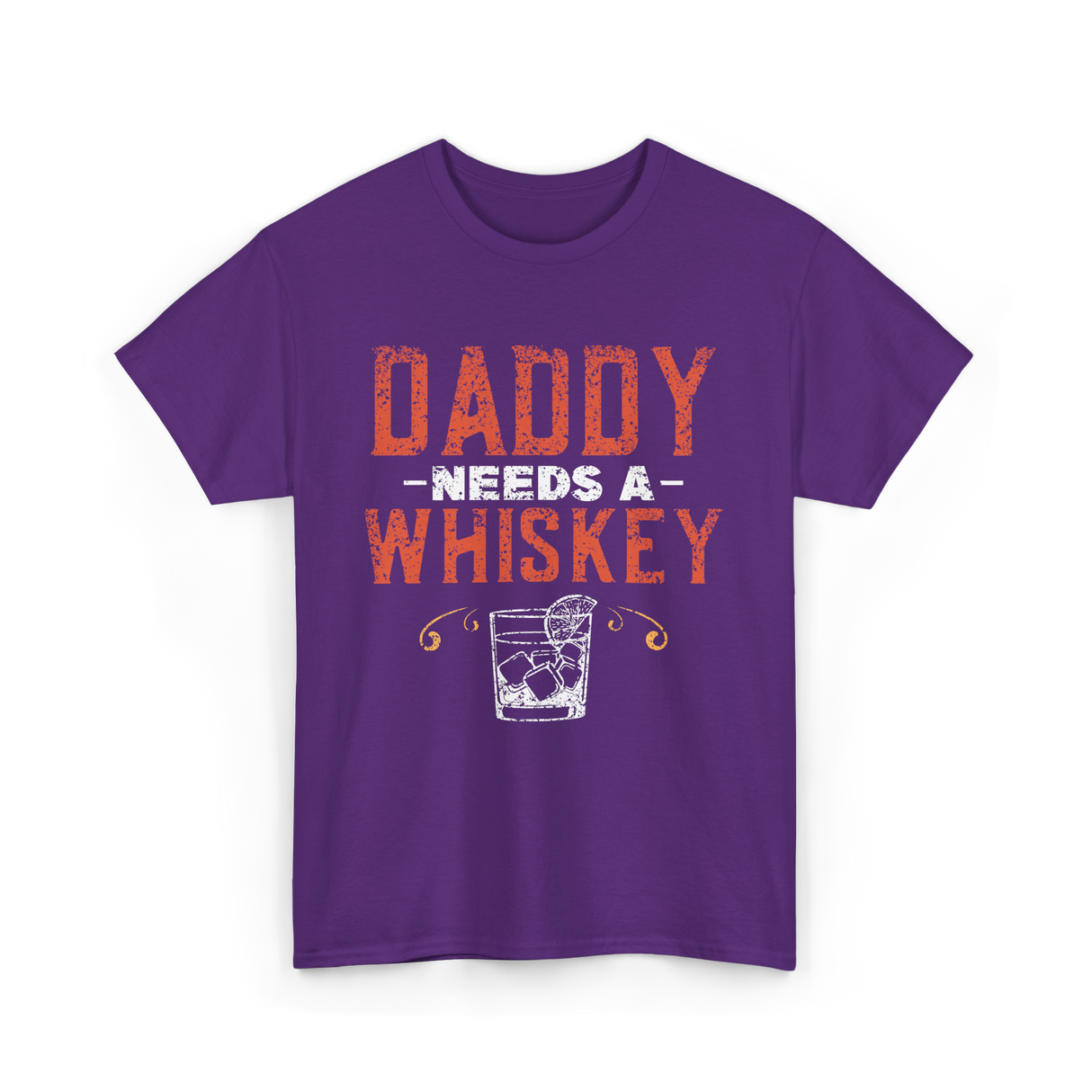 Daddy Needs A Whiskey Whiskey Lover T-Shirt - Purple