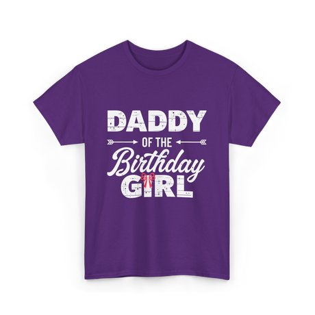 Daddy of the Birthday Girl Dad T-Shirt - Purple