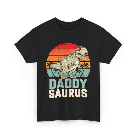 Daddy Saurus Dinosaur Dad T-Shirt - Black