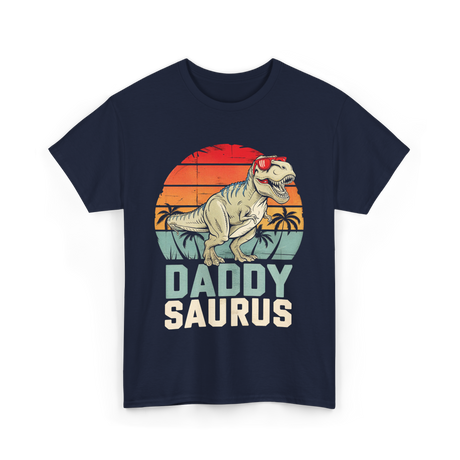 Daddy Saurus Dinosaur Dad T-Shirt - Navy