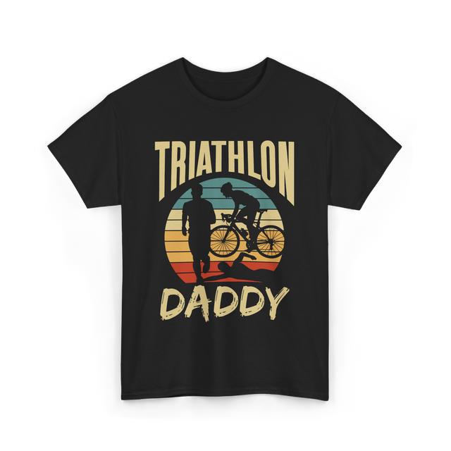 Daddy Triathlete Sport Lover T-Shirt - Black