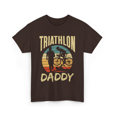 Daddy Triathlete Sport Lover T-Shirt - Dark Chocolate