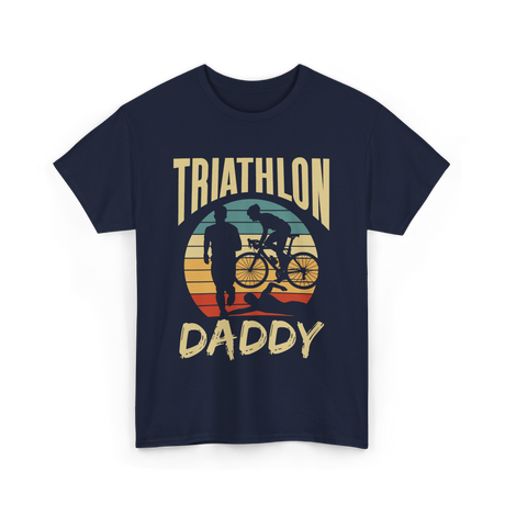 Daddy Triathlete Sport Lover T-Shirt - Navy